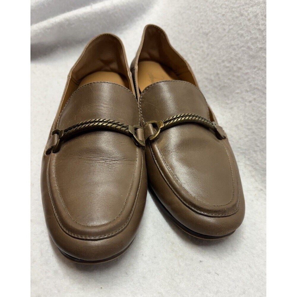 Patricia Nash Fia Taupe Brown Leather Loafer Flat Shoes Size 9 / 39 M Old Money - Picture 5 of 5